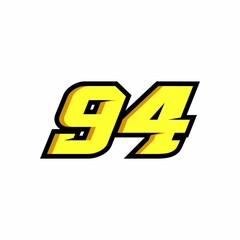 Design number 94 racing logo on white background