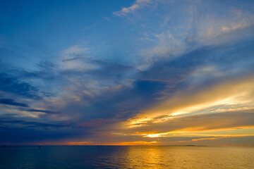 Naklejka na ściany i meble Sunset on the Loggerhead Key Lighthouse in the Dry Tortugas