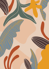 Tropic minimal cover templates.  Trendy fashion design. 