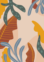 Tropic minimal cover templates.  Trendy fashion design. 