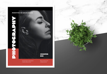 Creative Portfolio Template with Red Accent