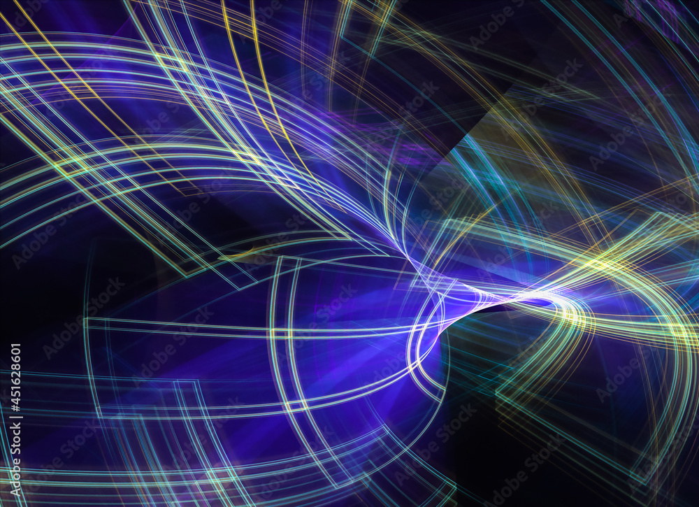 Poster abstract color dynamic background with lighting effect. fractal wavy. fractal art