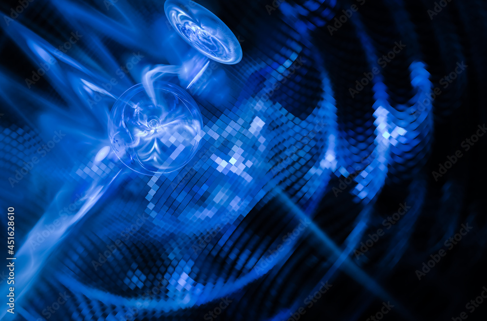 Aufkleber technological textured background. fractal graphics. science and technology concept.