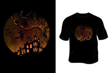 Happy Halloween - Unisex T shirt, Design vector, Greeting card, Poster, Mug Design.