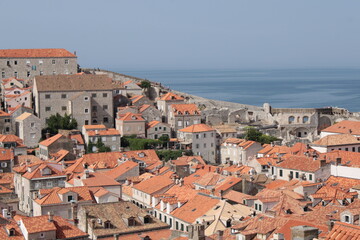 Fototapeta na wymiar Dubrovnik Old City from the Wall, Croatia