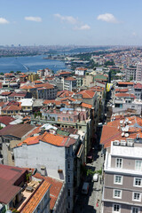 Fototapeta na wymiar The view of the city Istanbul from the Galata tower