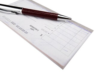 Pen On Blank Deposit Ticket Close-up