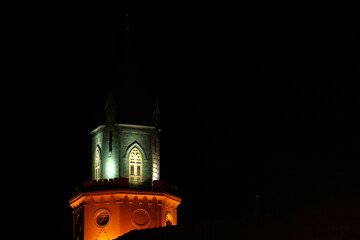 Poland, Lublin, The Trinitarian Tower in Lublin at night. © Marcin Olszewski 