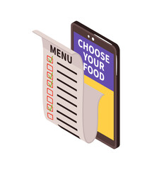 Smartphone Food Menu Composition