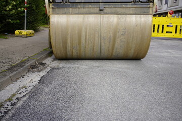 
Renewal of the road surface with new asphalt. Location: Hanover, Immelmannstrasse, Hanover, Germany
