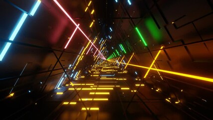 Flying in an abstract sci-fi VJ Loop tunnel.  - Powered by Adobe