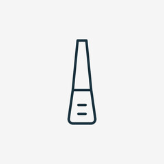 Nail Polish Bottle Line Icon. Beauty Product for Manicure and Pedicure Linear Pictogram. Fingernail Varnish Bottle Icon. Nailpolish, Top, Base, Bottle. Editable Stroke. Isolated Vector Illustration