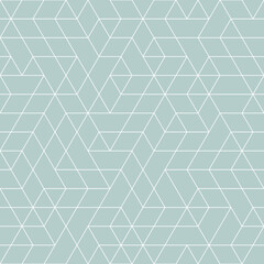 Fototapeta premium Seamless background for your designs. Modern vector ornament. Geometric abstract light blue and white pattern