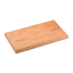 Isolated wooden cutting board on a white background