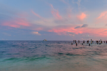 Sunset in the Gulf of Mexico at the old Civil War Fort in the Dry Tortugas