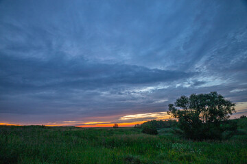 Obraz premium sunset landscapes in the wild nature of Russia