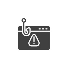Fototapeta premium Phishing website vector icon