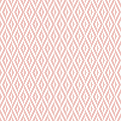 Geometric abstract vector pattern. Geometric modern pink ornament. Seamless modern background with pink rhombuses