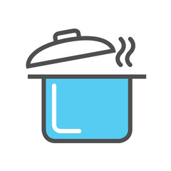 kitchen pot icon vector illustration