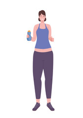 Naklejka premium thirsty athletic woman