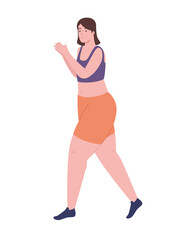 Fototapeta na wymiar woman practicing exercise