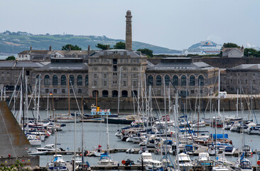 Plymouth, Devon, England, UK. 2021. The Royal William Yard a Grade 1 listed site formerly Royal...