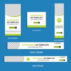 web banner ad design. Multipurpose Web Banner Design Bundle. vector design.