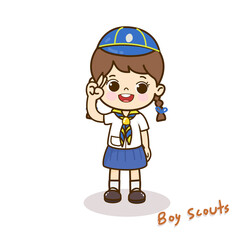 Cartoon Cute Boy Scouts vector.