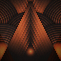 Abstract 3D brown diagonal triangle stripes No3. Art cover background. Design for wall decoration, postcard, poster, or brochure.