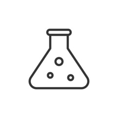 Chemistry flask icon isolated on white background. Science symbol modern, simple, vector, icon for website design, mobile app, ui. Vector Illustration