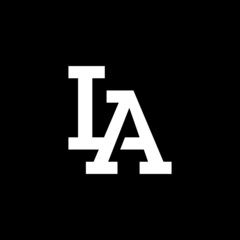 Letter Initial Monogram L A LA AL Logo Design Template. Suitable for General Sports Fitness Fashion Finance Wedding Company Business Corporate Shop Apparel in Simple Modern Style Logo Design.