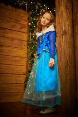 Fototapeta na wymiar princess in blue dress