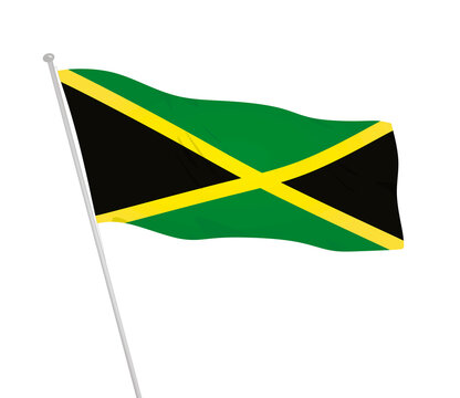 Jamaica flag. vector illustration