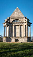 Fototapeta na wymiar Darnley Mausoleum, a restored 18th century mausoleum set in peaceful public woodland. in Kent, UK