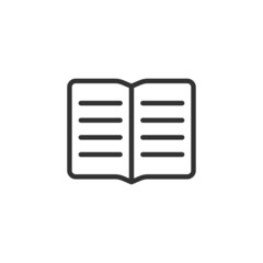 Book icon isolated on white background. Education symbol modern, simple, vector, icon for website design, mobile app, ui. Vector Illustration
