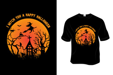 Happy Halloween - Unisex T shirt, Design vector, Greeting card, Poster, Mug Design. 
