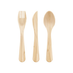 Wooden Cutlery Kit Composition