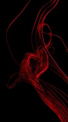 Red neon glass tubes. Abstract background. 3D rendering