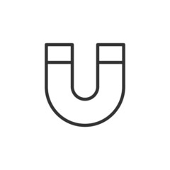 Magnet icon isolated on white background. Education symbol modern, simple, vector, icon for website design, mobile app, ui. Vector Illustration