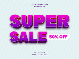 Black Friday Super Sale3D Text Effect  Style, Shiny, Red Bold 3D Text Style Font Premium Vector. 