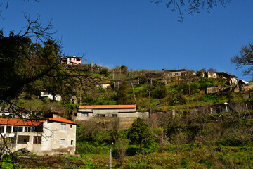 Madeiral, Camacha, Portugal - february 21 2018 : village in Camacha area