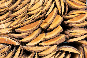 Pattern on stacked blackwood boards