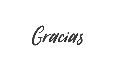 Gracias vector lettering. Thank you in Spanish. Phrase handwritten calligraphy.