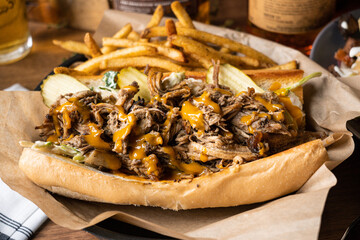 Pulled pork sandwich