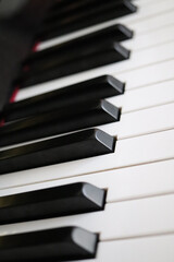 Piano keys in vertical format