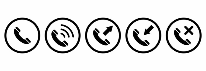 call phone icon set vector sign symbol