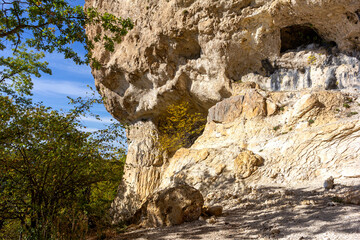 Panoramic views from mountain routes on an autumn sunny day, walking and communicating with nature.