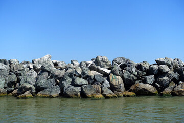 Obraz na płótnie Canvas Water channel in Danube Delta, Sulina, Romania