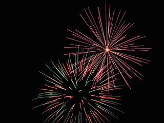 Fototapeta premium festive fireworks, fireworks in the night sky