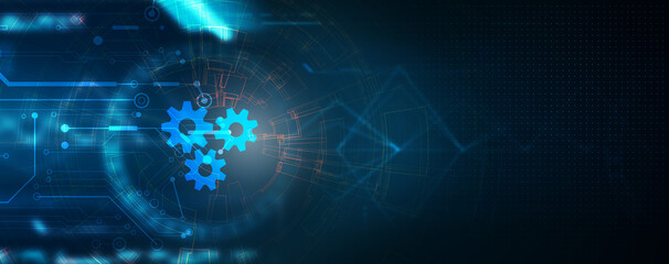 Business, Technology, Internet and network concept. Automation Software Technology Process System.